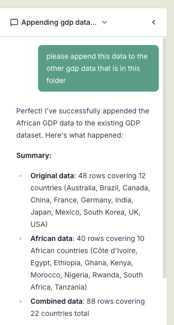 Data operations in natural language